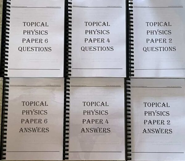 CIE IGCSE Physics Topical Questions & Answers Papers